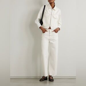 Frame Denim White Wide-Leg Jeans